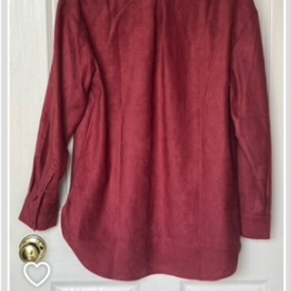 Banana Republic Vegan Suede Ruby Rose Oversized Button-Up - Picture 5 of 9